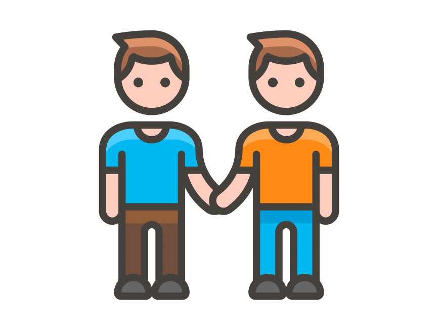 Two Men Holding Hands Emoji